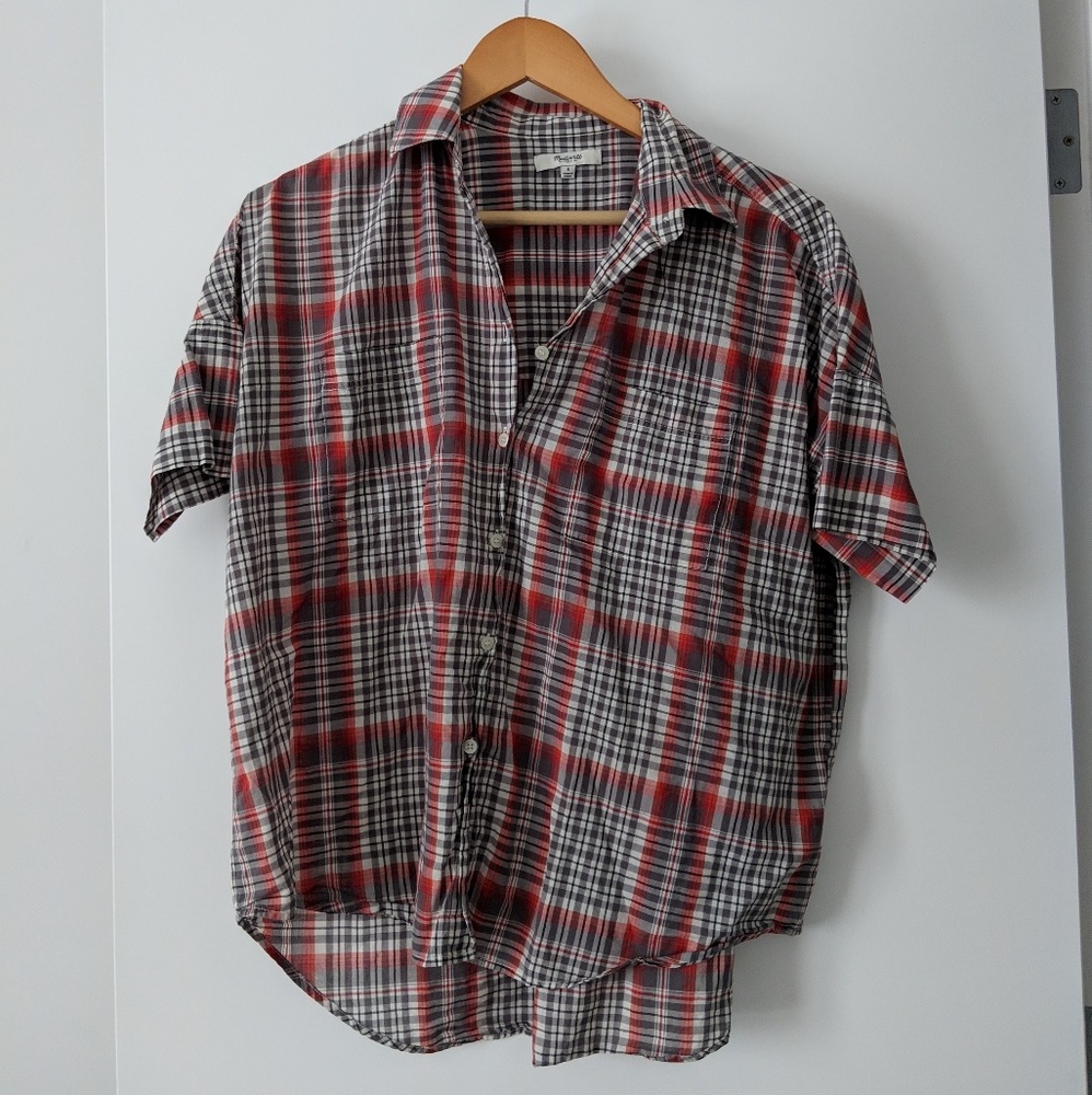 Madewell courier plaid shirt small